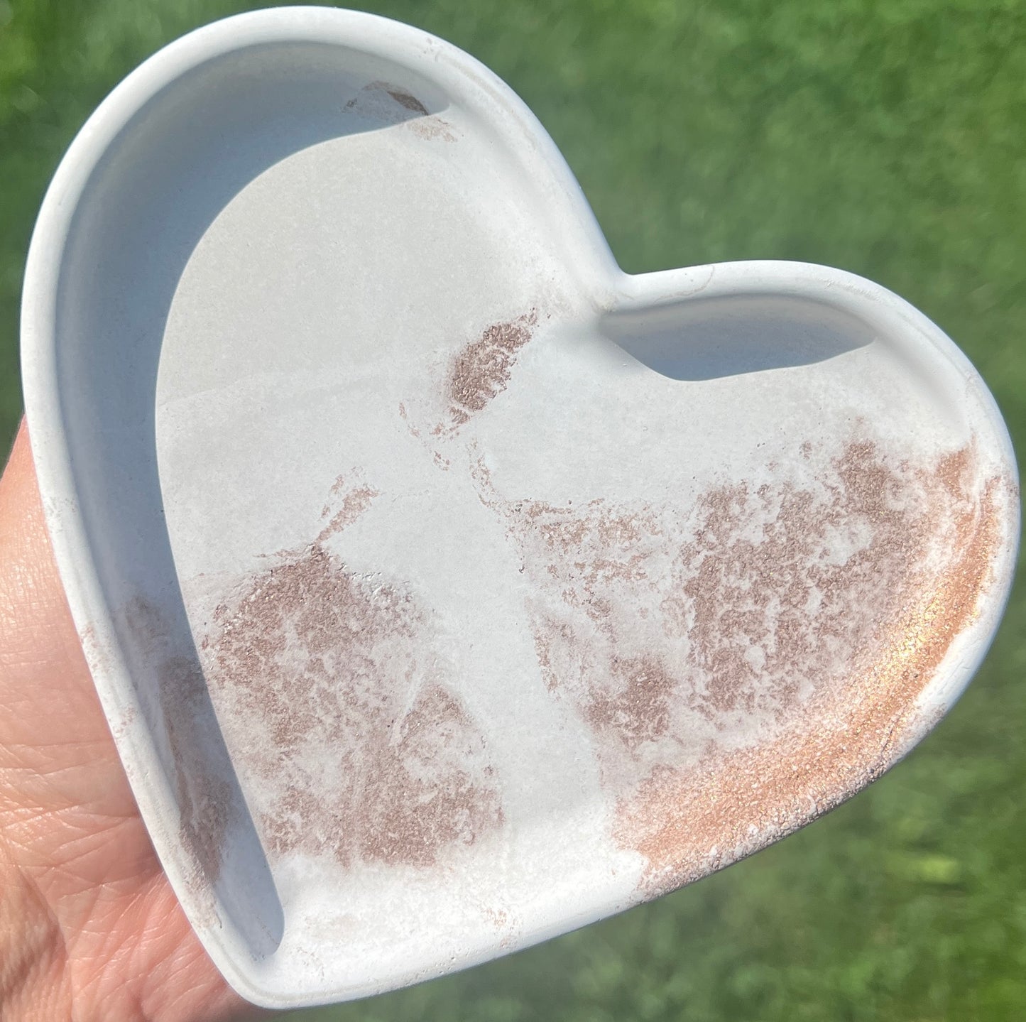 Handcrafted Concrete Heart Trinket Dish