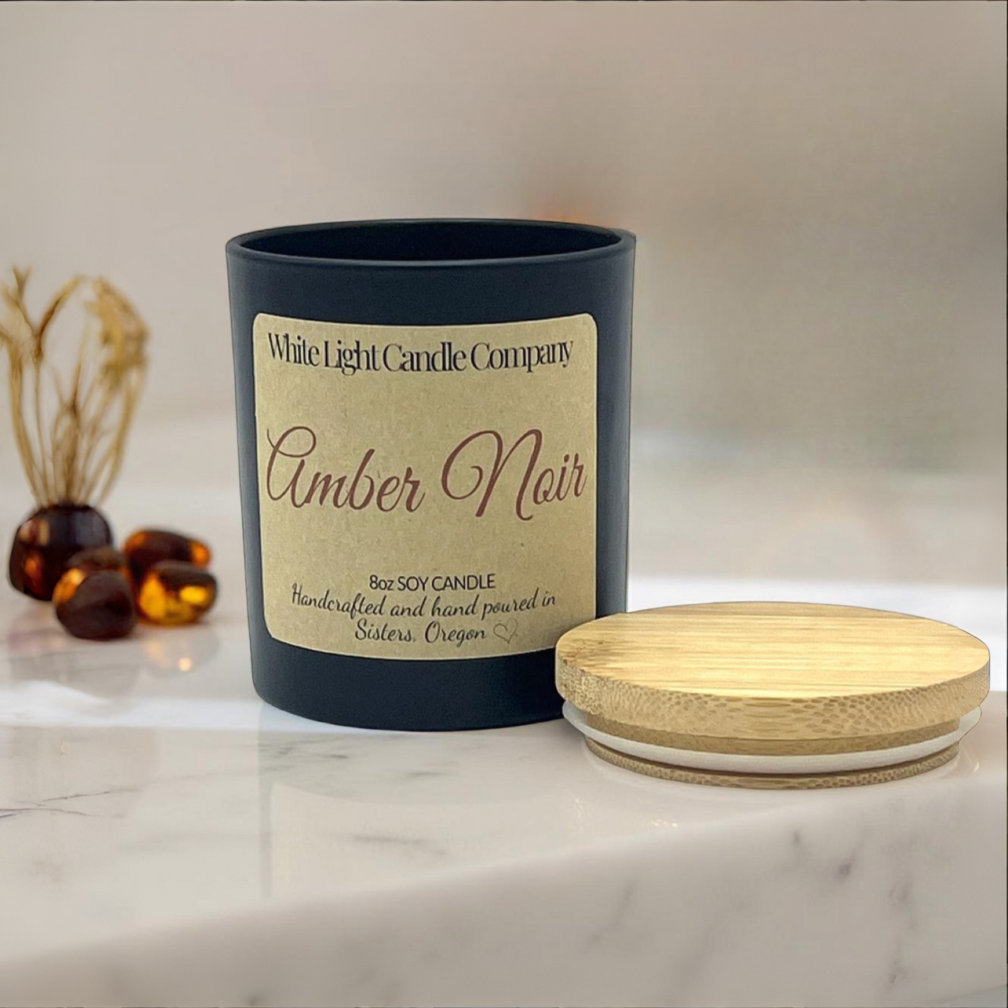Amber Noir 8oz Soy Candle