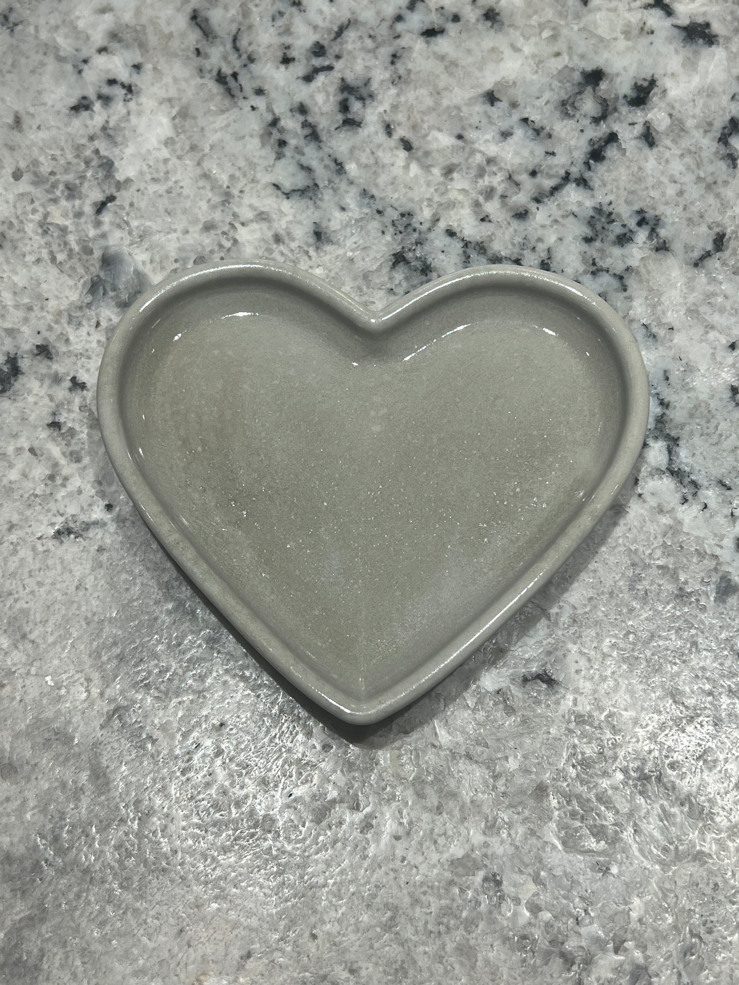 Handcrafted Concrete Heart Trinket Dish #37