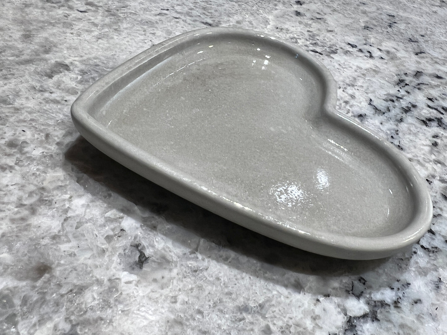 Handcrafted Concrete Heart Trinket Dish #37