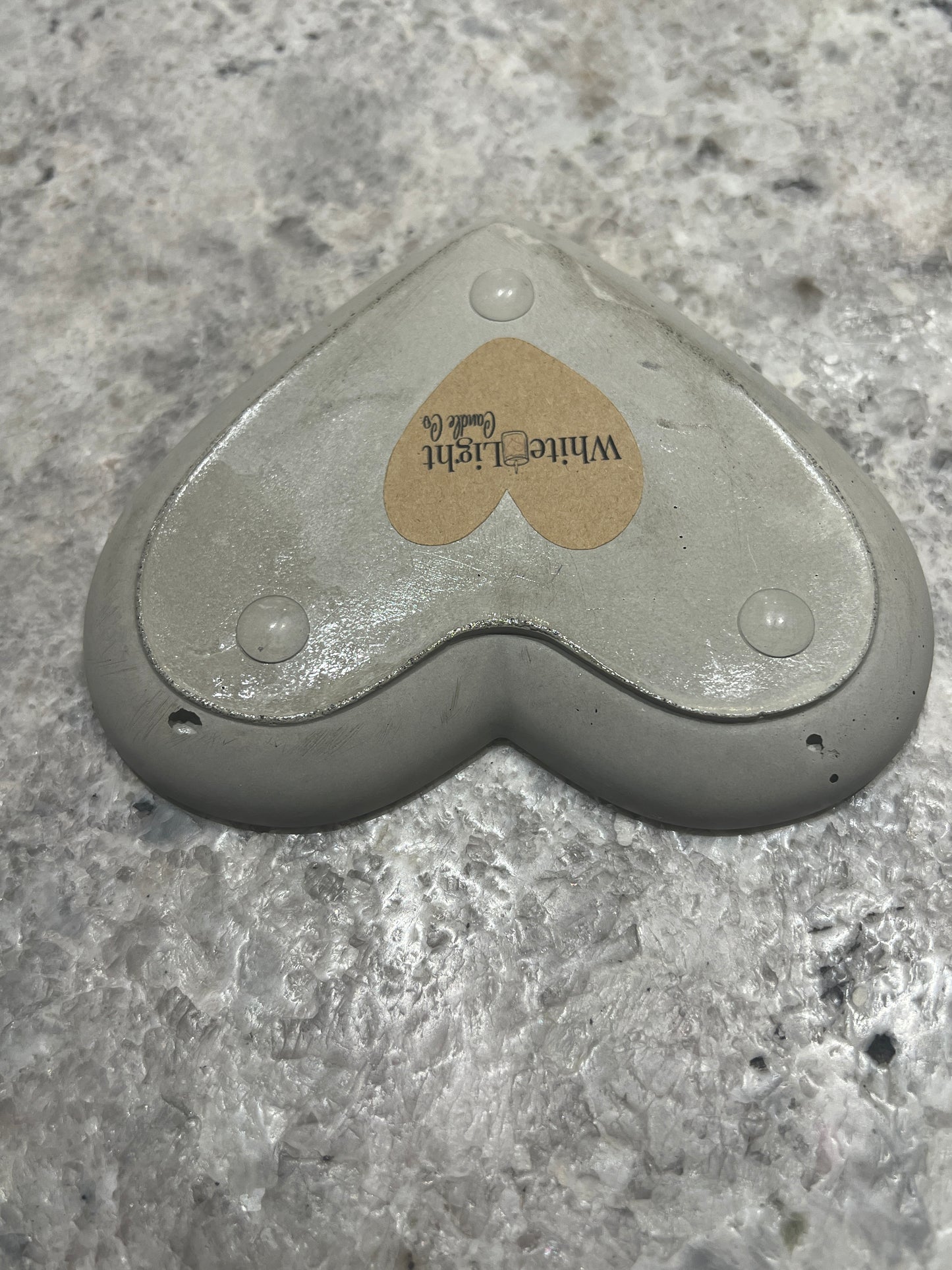 Handcrafted Concrete Heart Trinket Dish #37