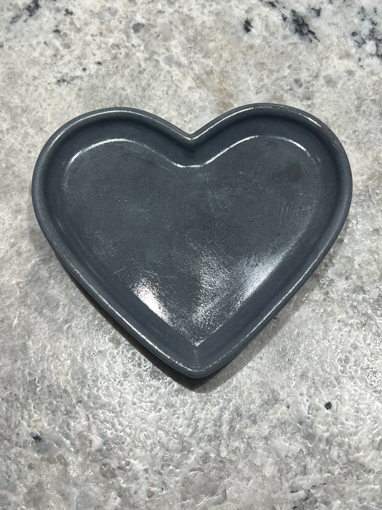 Handcrafted Concrete Heart Trinket Dish #38