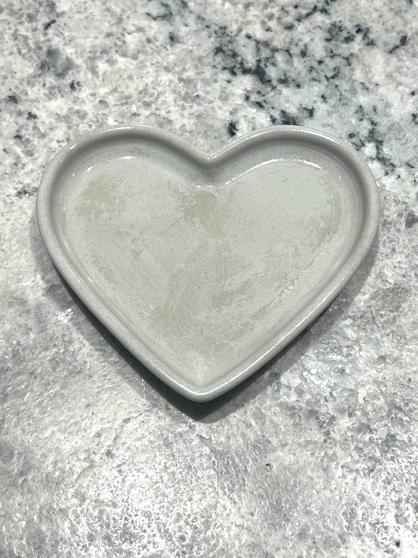 Handcrafted Concrete Heart Trinket Dish #39