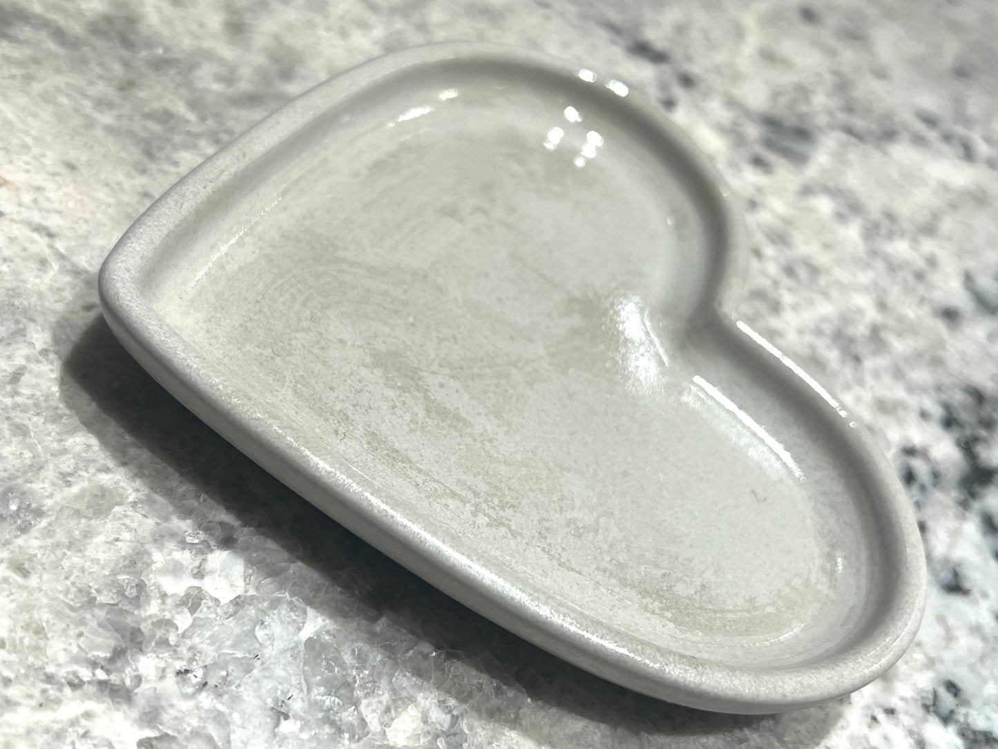 Handcrafted Concrete Heart Trinket Dish #39