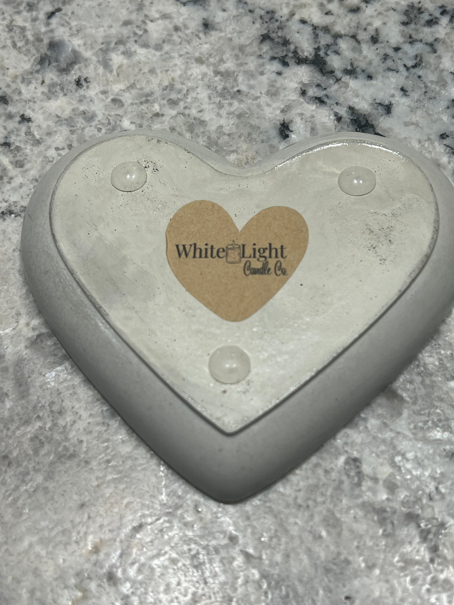 Handcrafted Concrete Heart Trinket Dish #39
