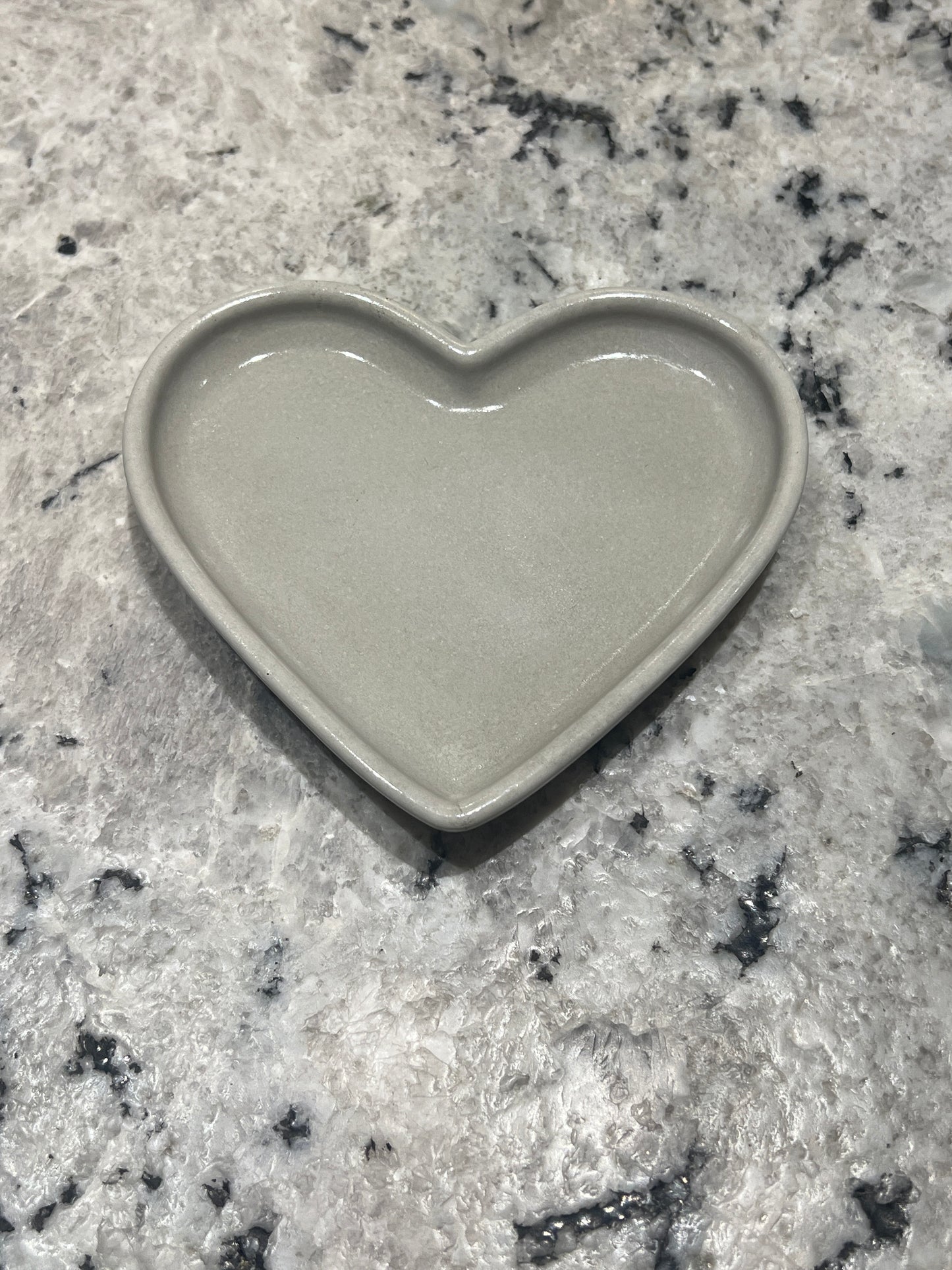 Handcrafted Concrete Heart Trinket Dish #40