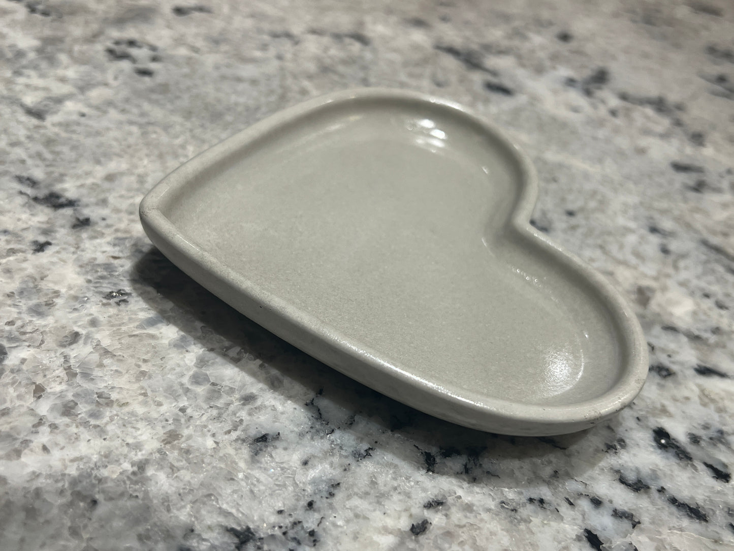 Handcrafted Concrete Heart Trinket Dish #40
