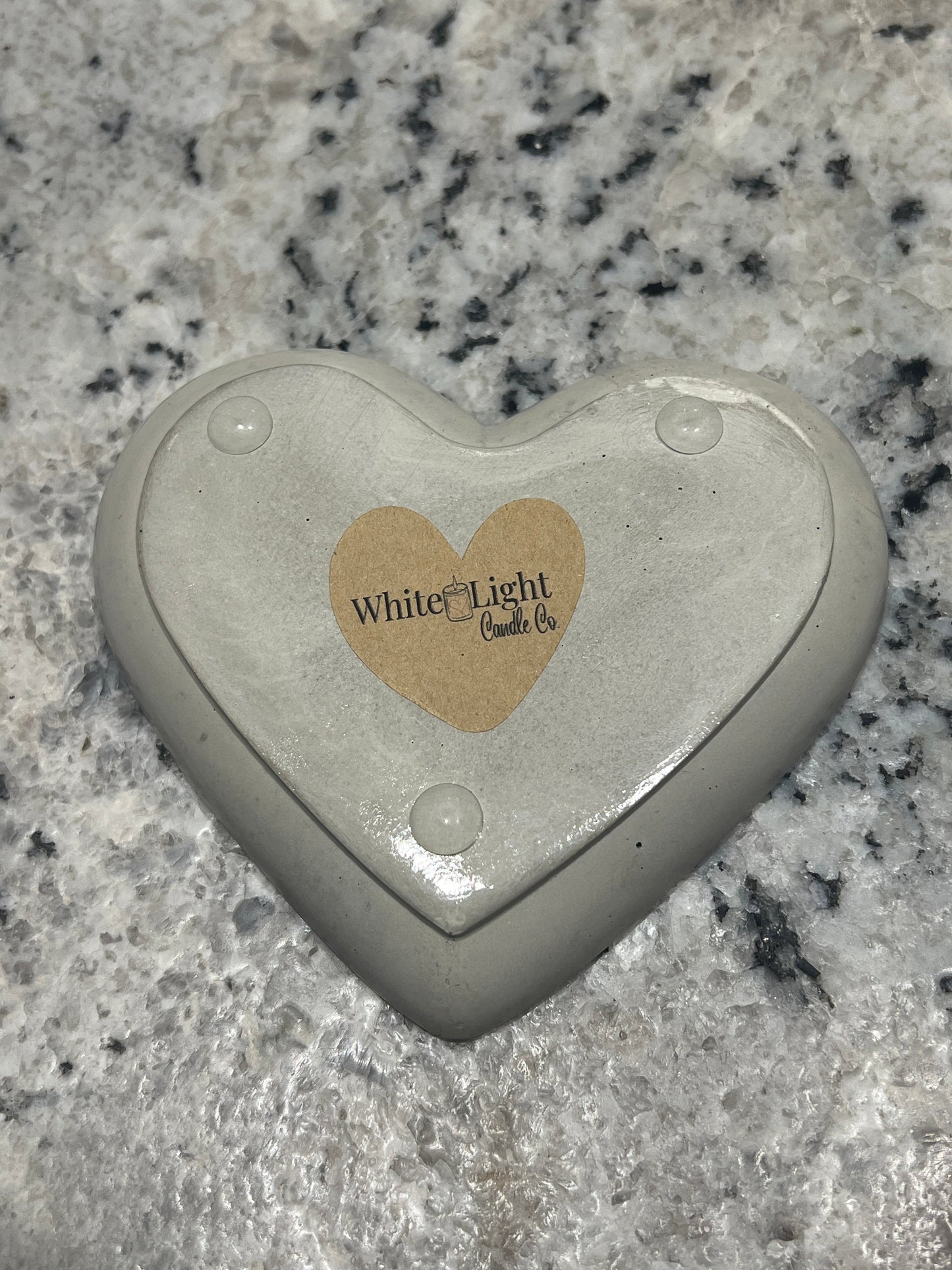 Handcrafted Concrete Heart Trinket Dish #40
