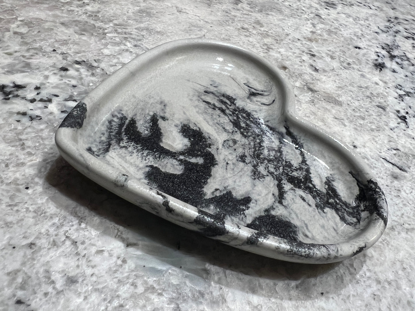 Handcrafted Concrete Heart Trinket Dish #41