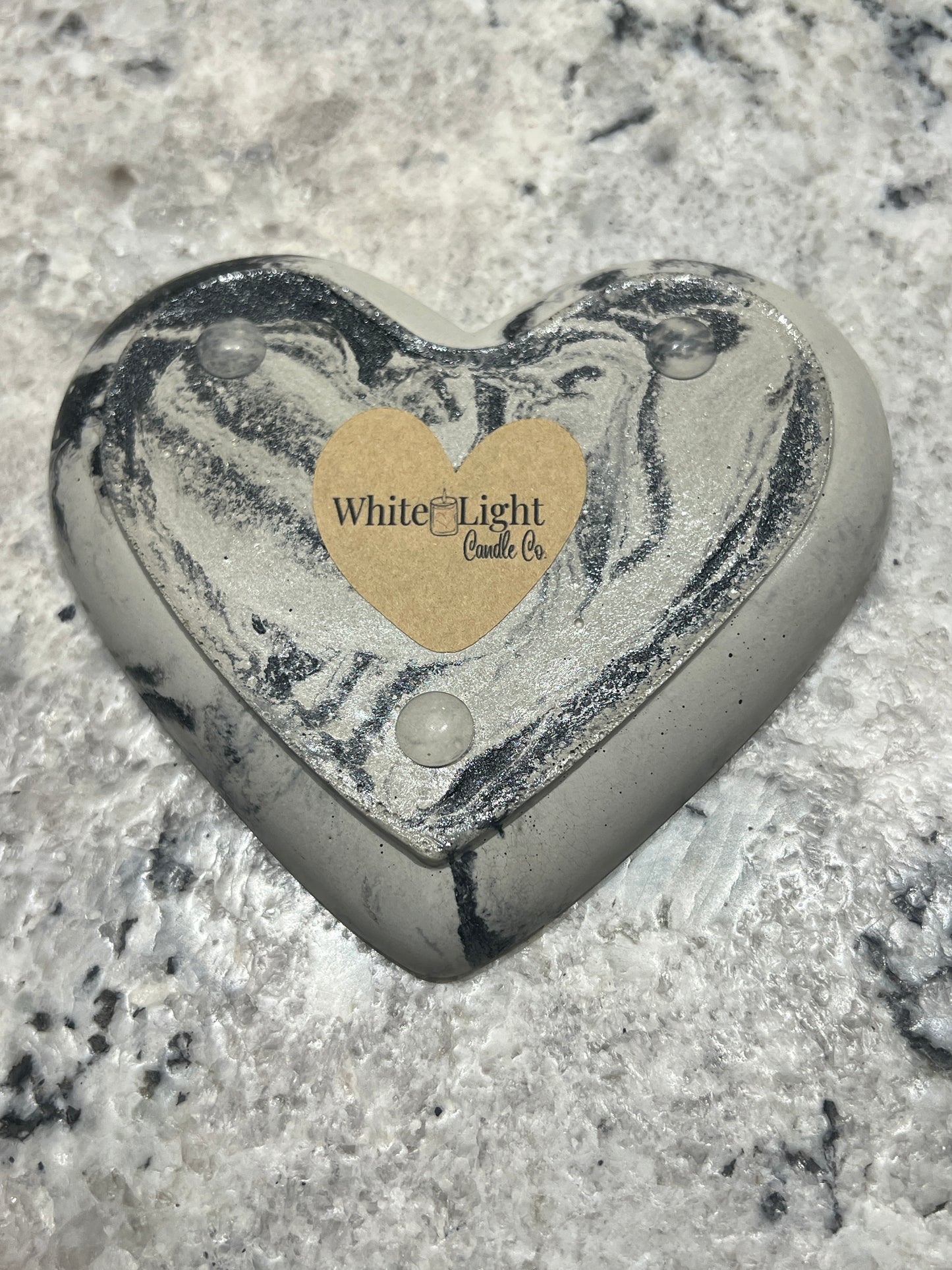 Handcrafted Concrete Heart Trinket Dish #41