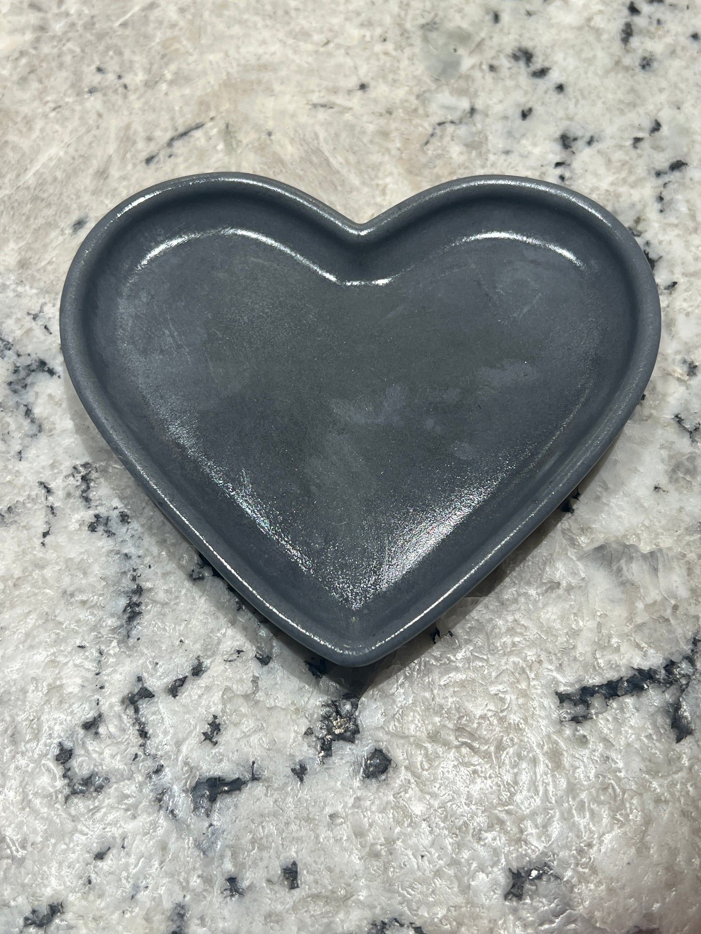 Handcrafted Concrete Heart Trinket Dish #42