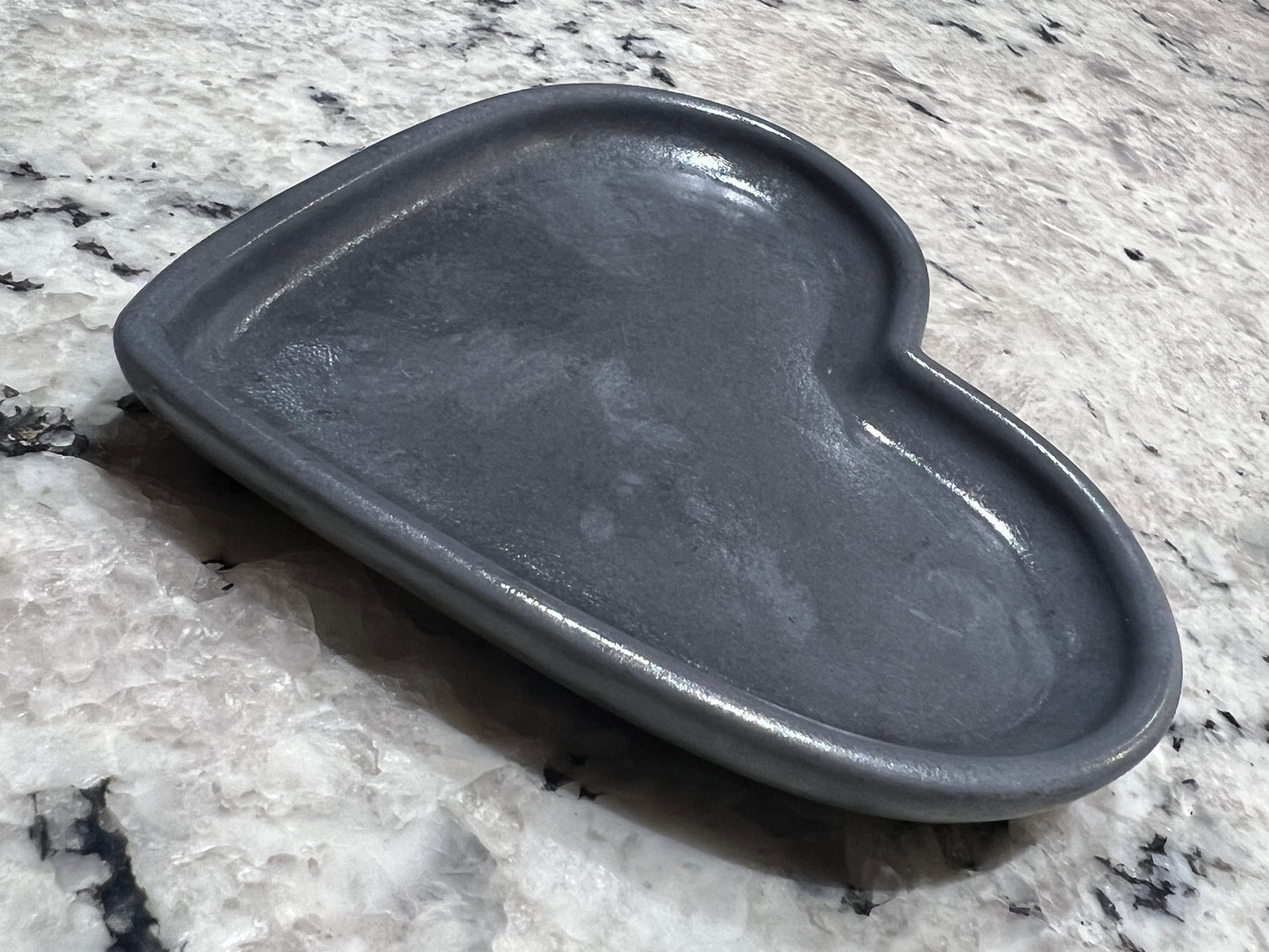 Handcrafted Concrete Heart Trinket Dish #42
