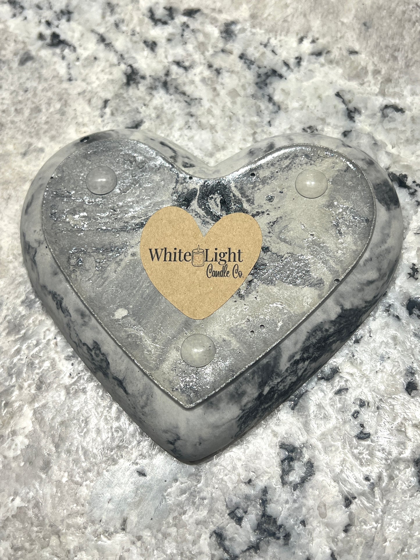 Handcrafted Concrete Heart Trinket Dish #43