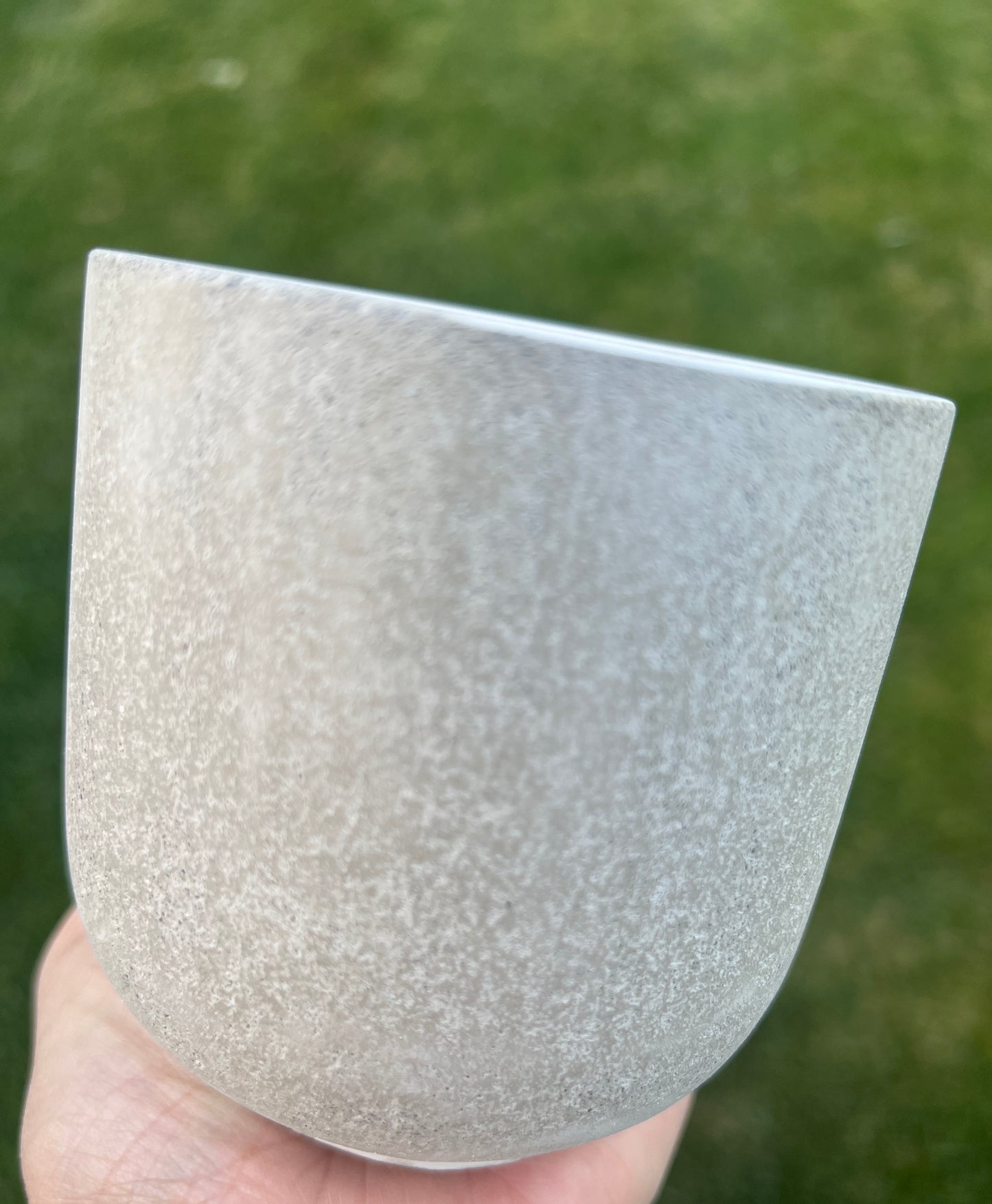 Handcrafted Raw Concrete Vessel -No Lid
