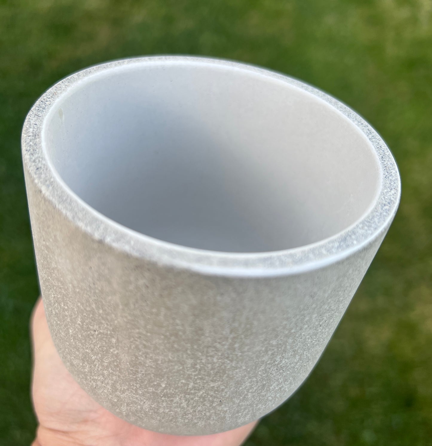 Handcrafted Raw Concrete Vessel -No Lid