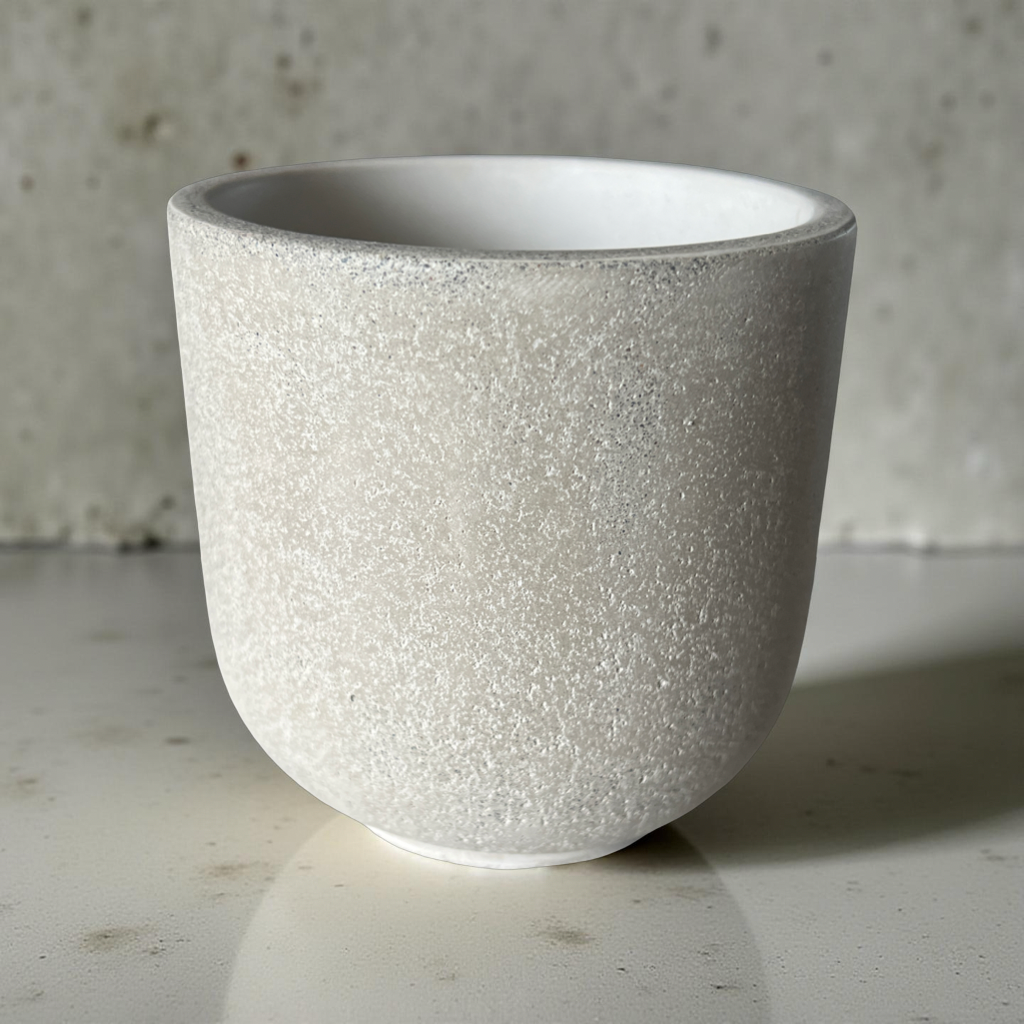 Handcrafted Raw Concrete Vessel -No Lid