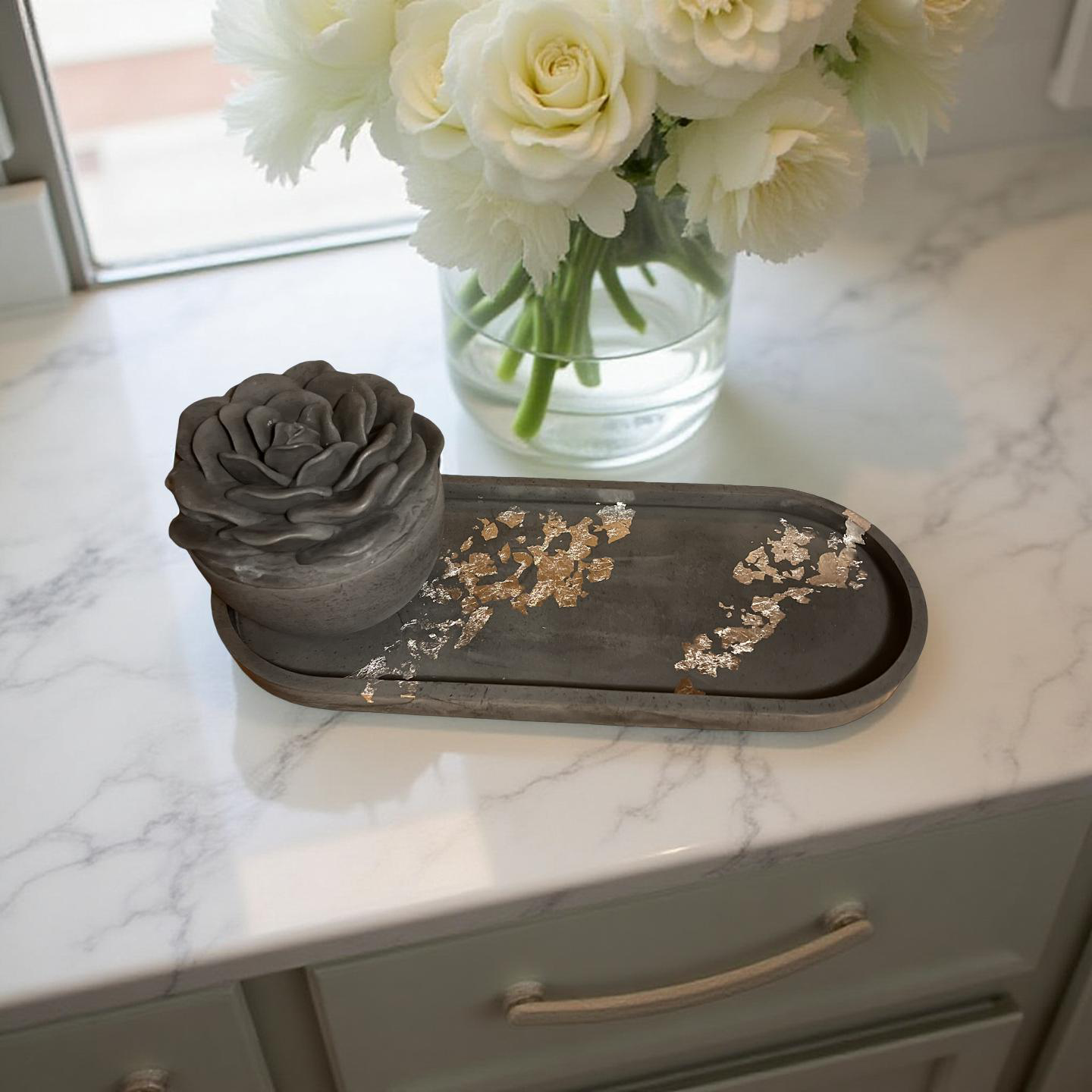 Silver Moonlit Tray
