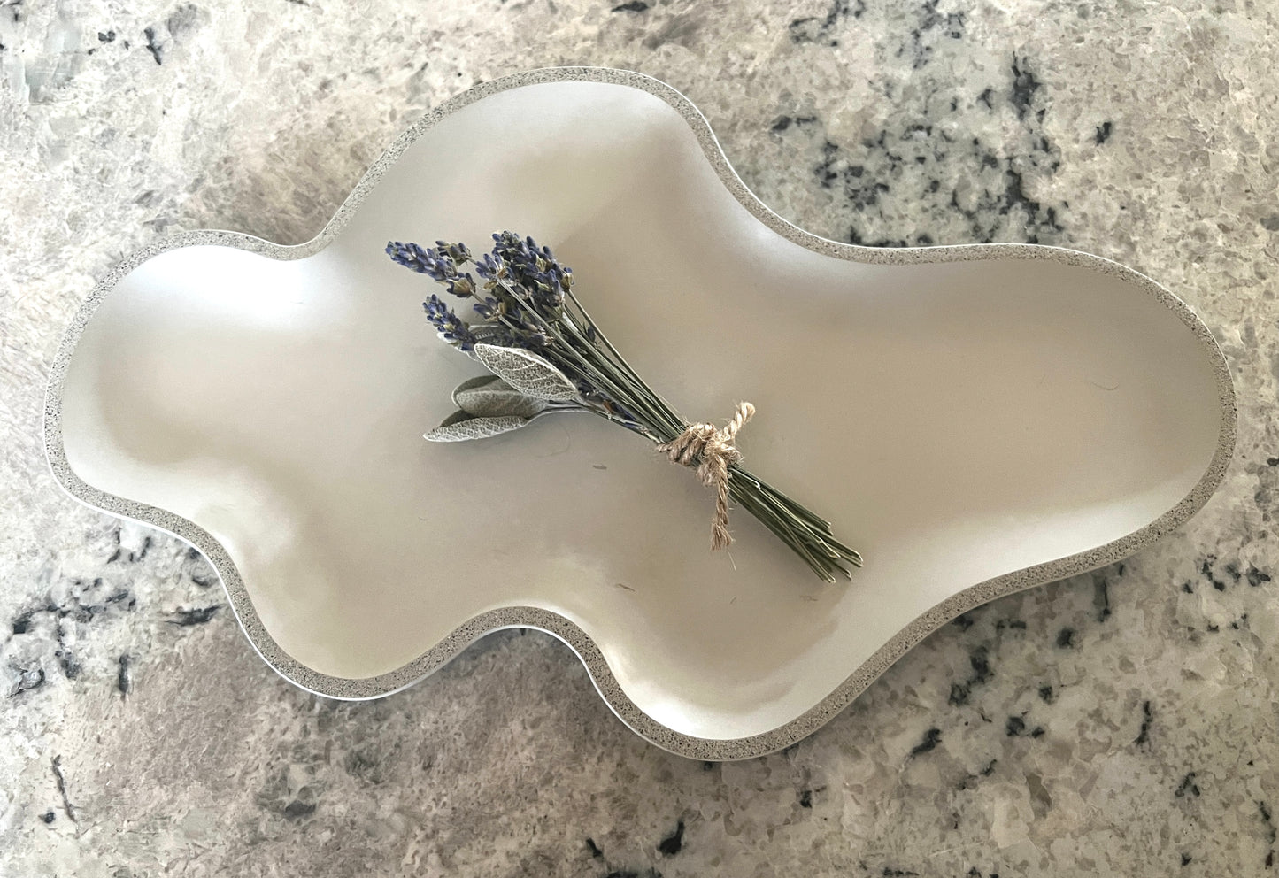 Cloud-Shaped Concrete Tray