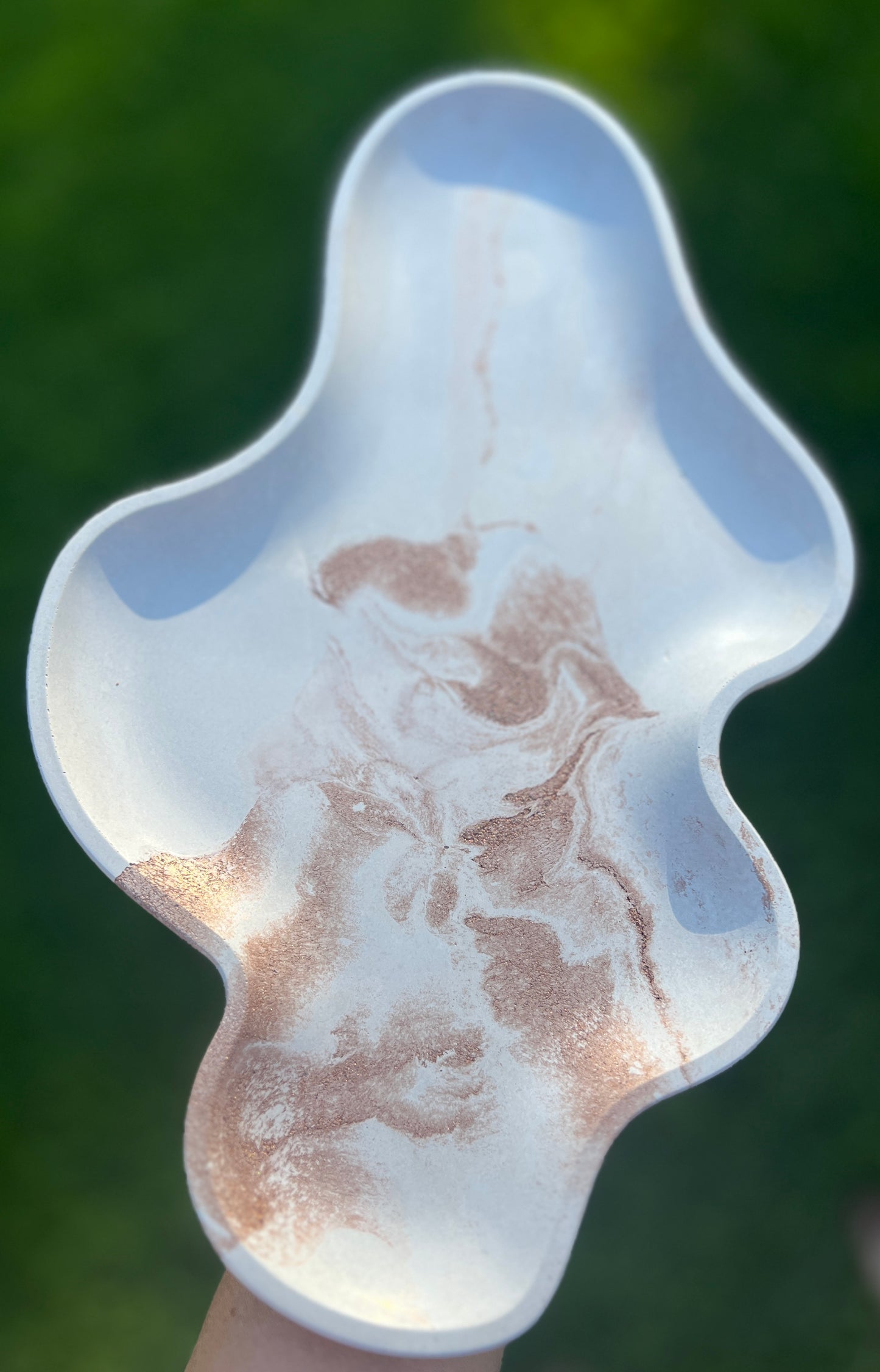 Cloud-Shaped Concrete Tray - Rose Gold