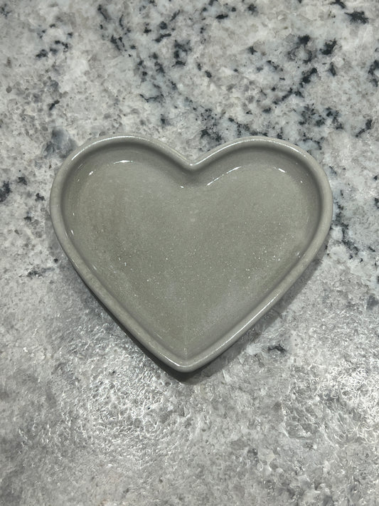 Handcrafted Concrete Heart Trinket Dish #37