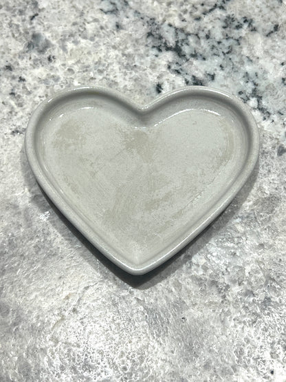 Handcrafted Concrete Heart Trinket Dish #39