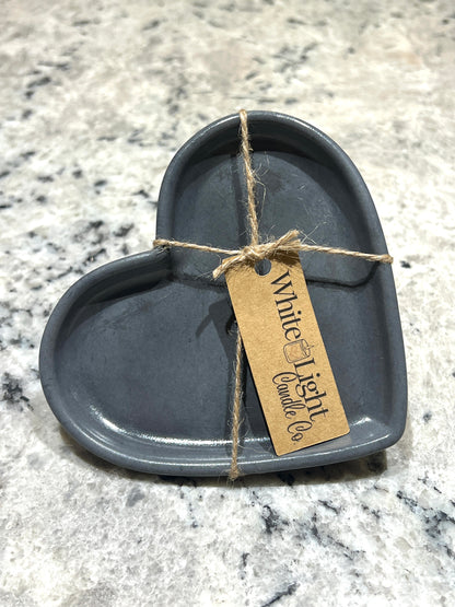 Handcrafted Concrete Heart Trinket Dish #38
