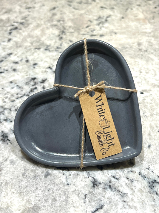 Handcrafted Concrete Heart Trinket Dish #38