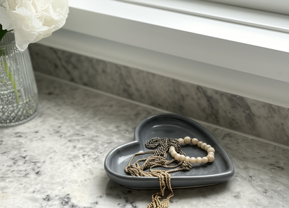 Handcrafted Concrete Heart Trinket Dish #38