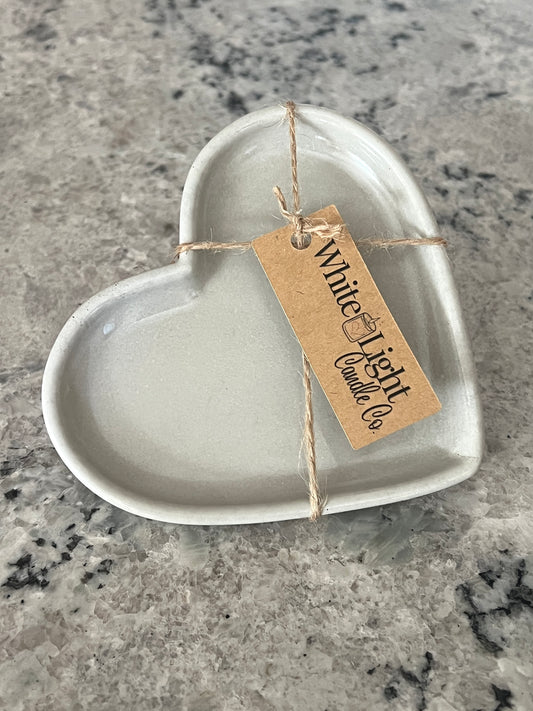 Handcrafted Concrete Heart Trinket Dish #40