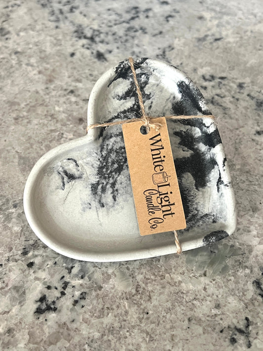Handcrafted Concrete Heart Trinket Dish #41