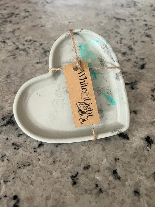 Handcrafted Concrete Heart Trinket Dish #36