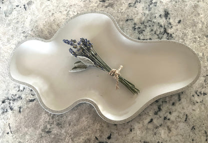 Cloud-Shaped Concrete Tray