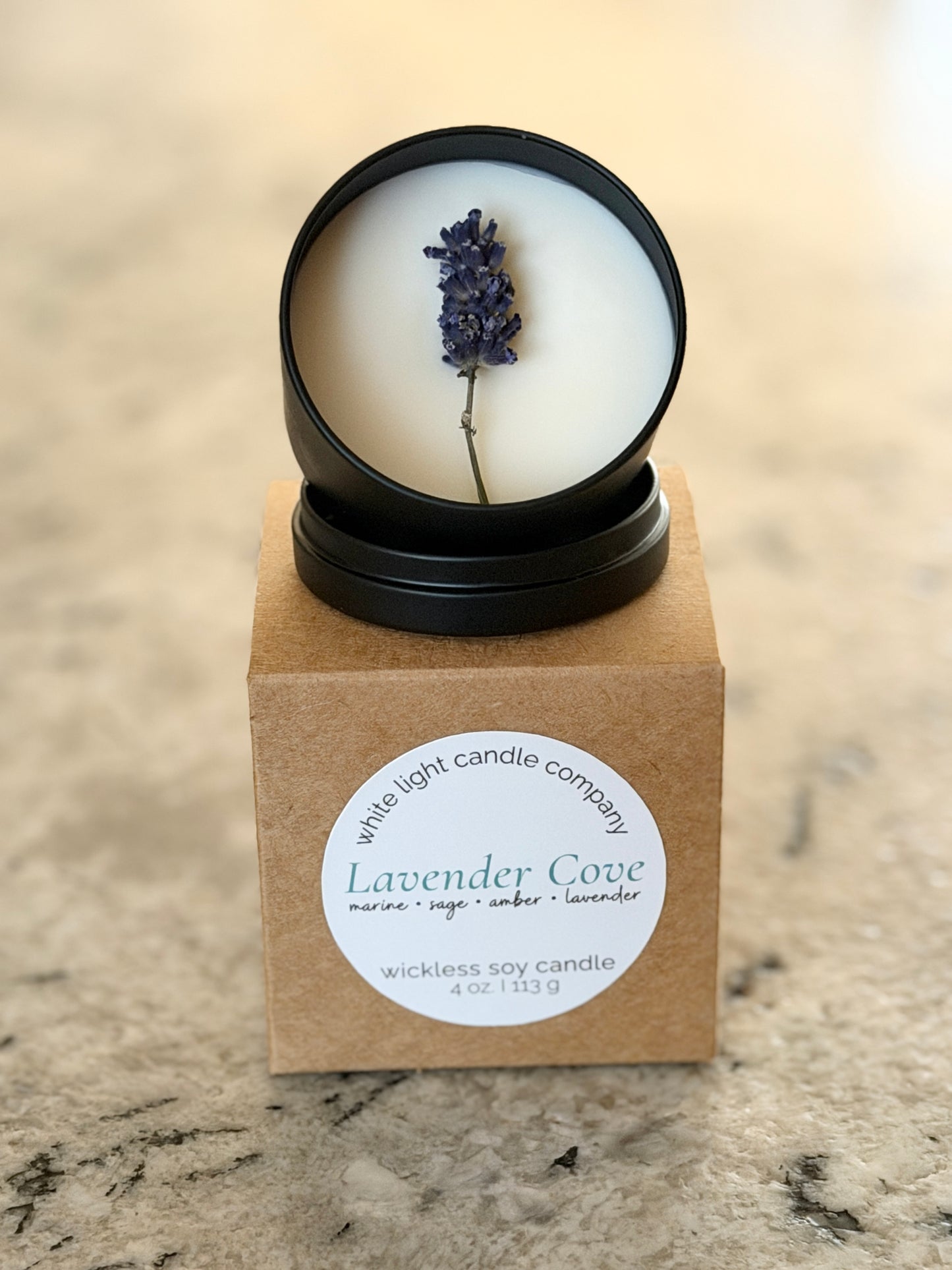 Lavender Cove – Wickless Soy Candle (4oz)