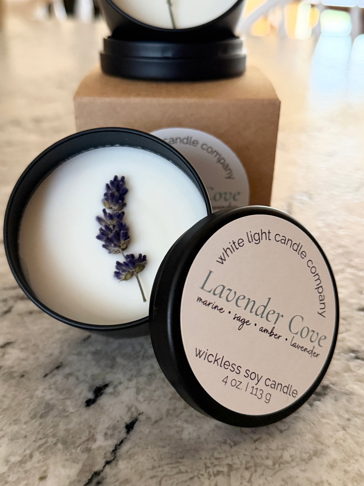 Lavender Cove – Wickless Soy Candle (4oz)