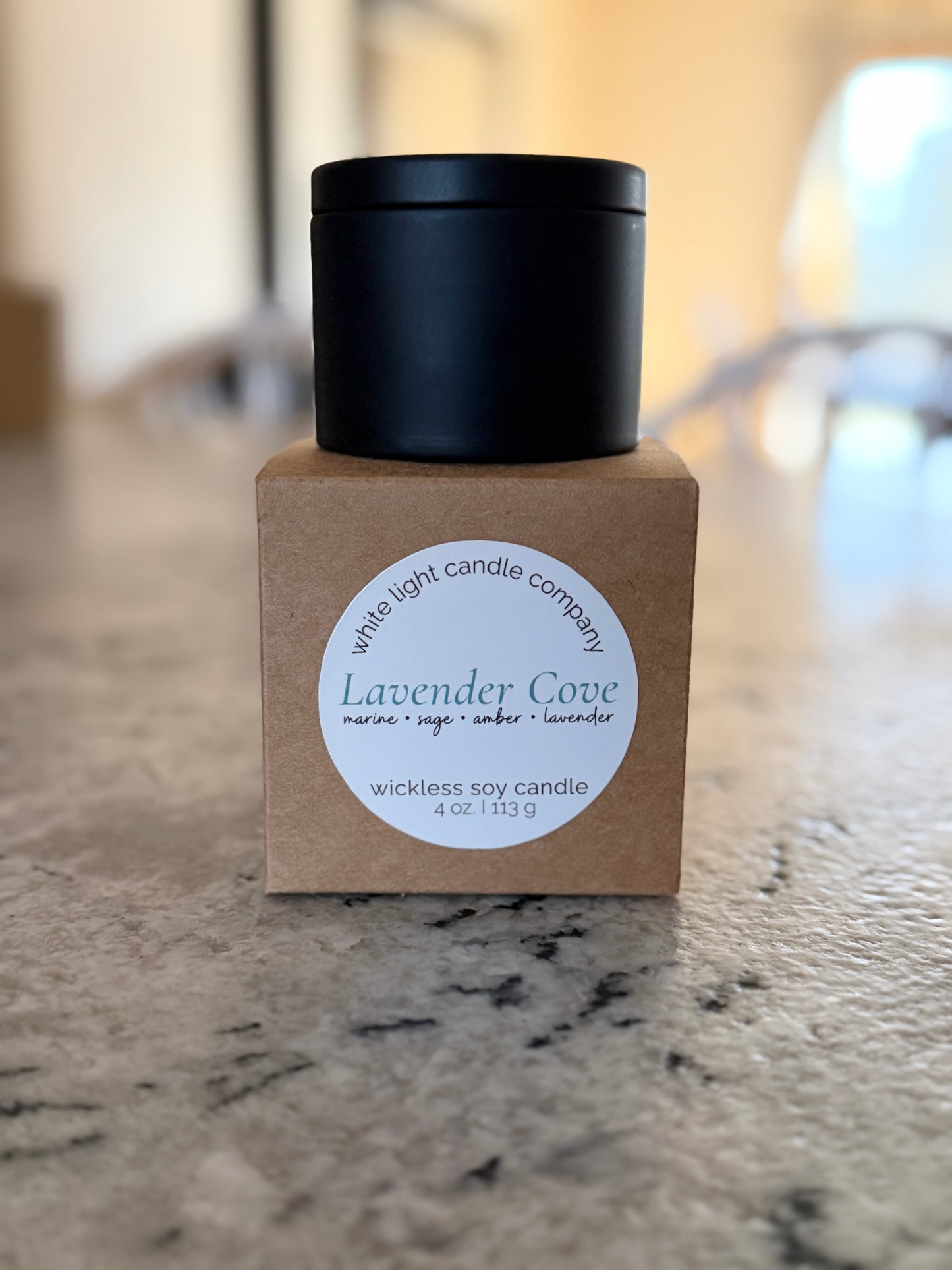 Lavender Cove – Wickless Soy Candle (4oz)