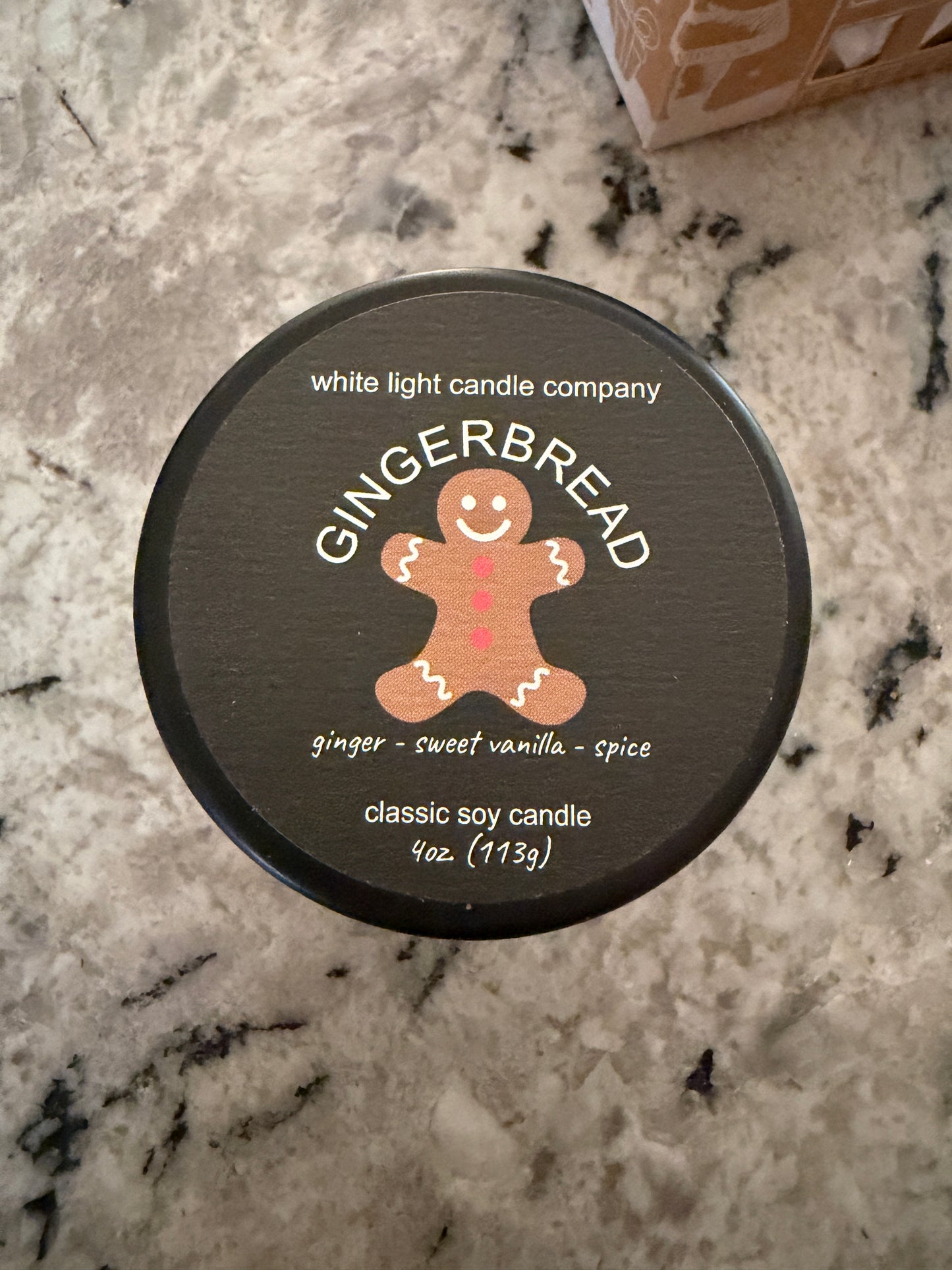 Gingerbread – Classic Soy Wax Candle (4oz) in Gift Box Gingerbread House