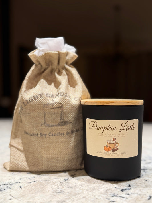 Pumpkin Latte -Soy Wax Double Wicked Candle- 10oz